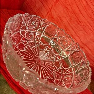 Elegant Crystal Cut Glass Bowl